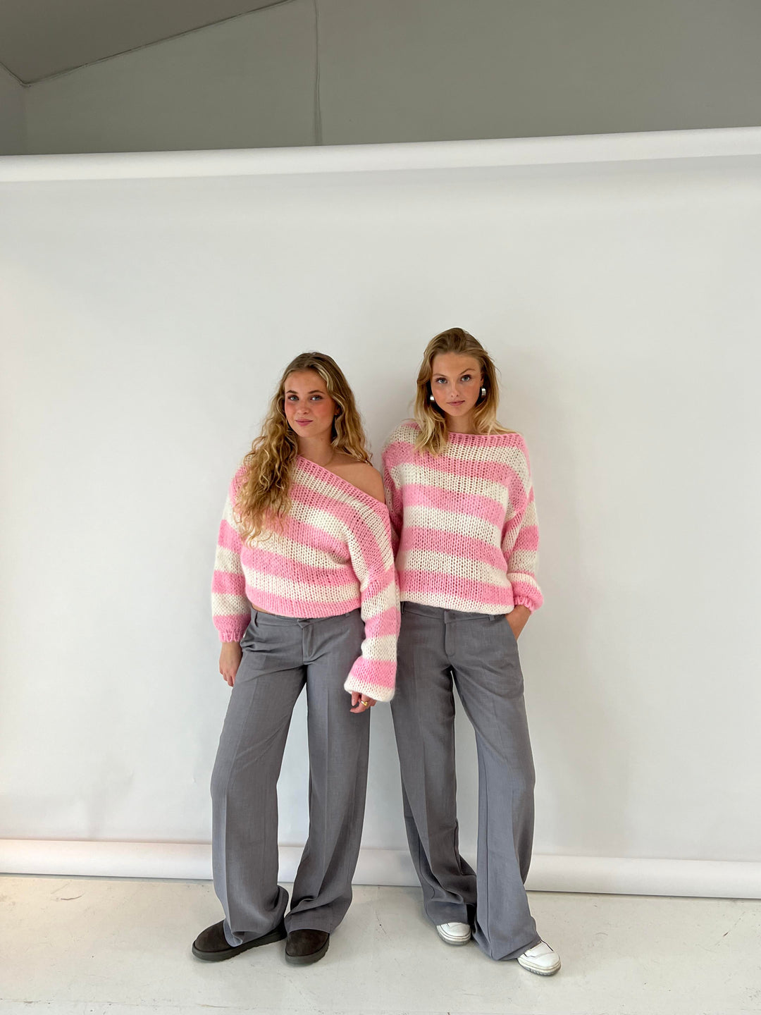 Evelyn | Women’s knit sweater with oversized round neck design