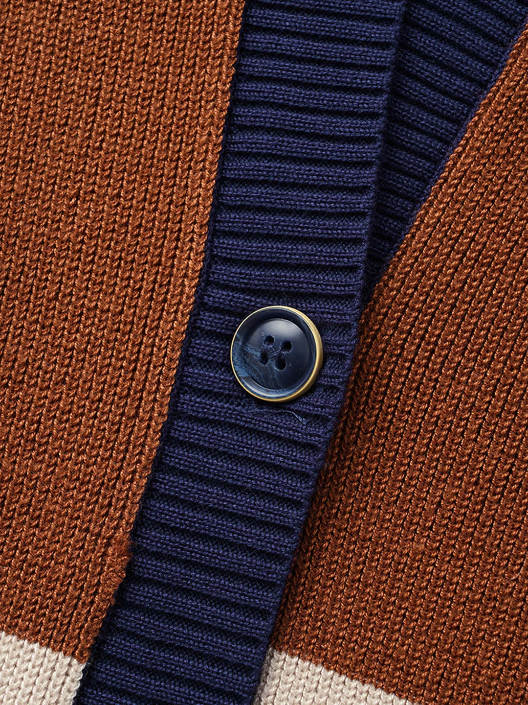 Adeline | Women’s color block hooded knit cardigan with patch pockets