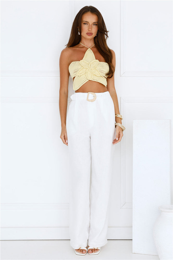 Leona | Women’s high-rise tailored trousers with belt detail