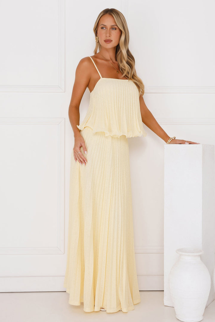 Analisa | Women’s pleated maxi skirt with flowy silhouette