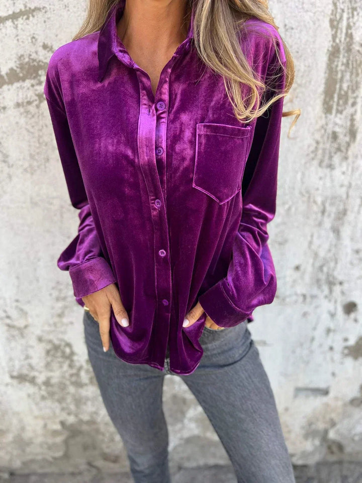 Nylah | Elegant velvet blouse