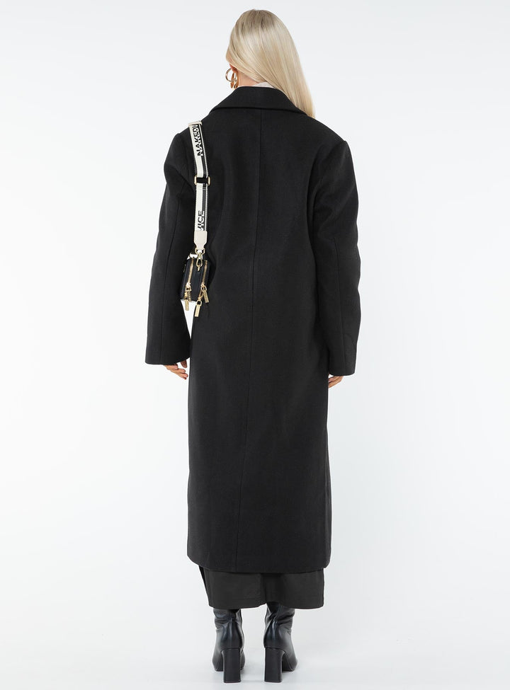 Olga | Women’s long trench coat with lapel collar and button fastening