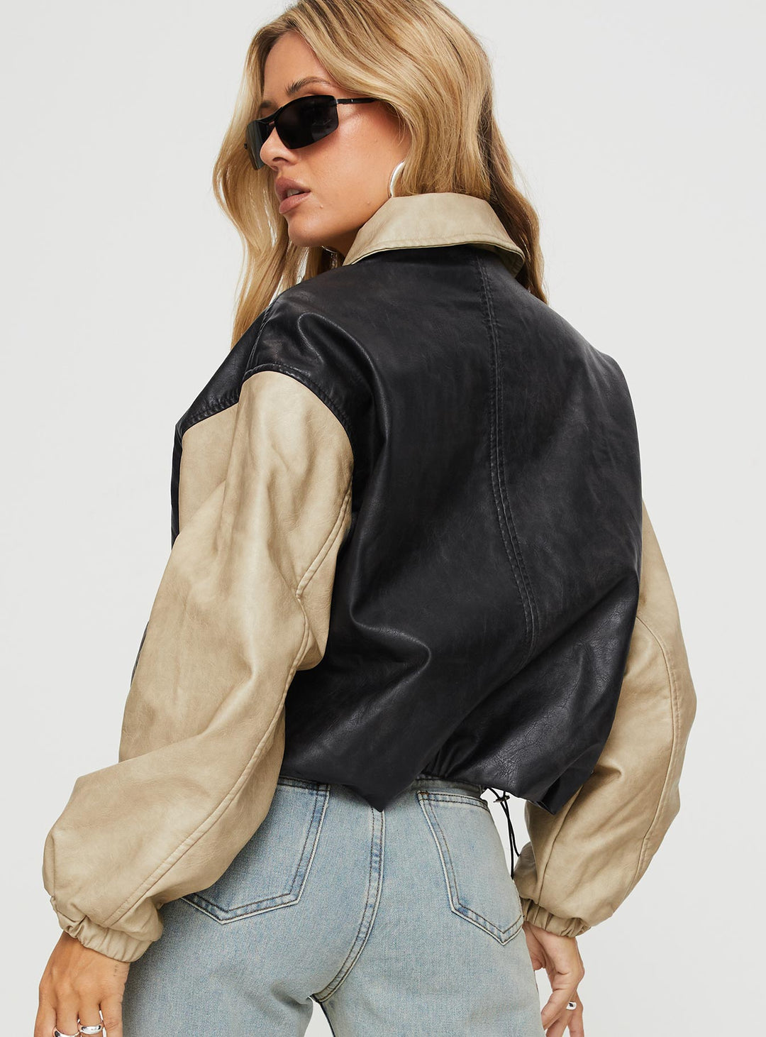 Shane | Women’s two-tone faux leather bomber jacket