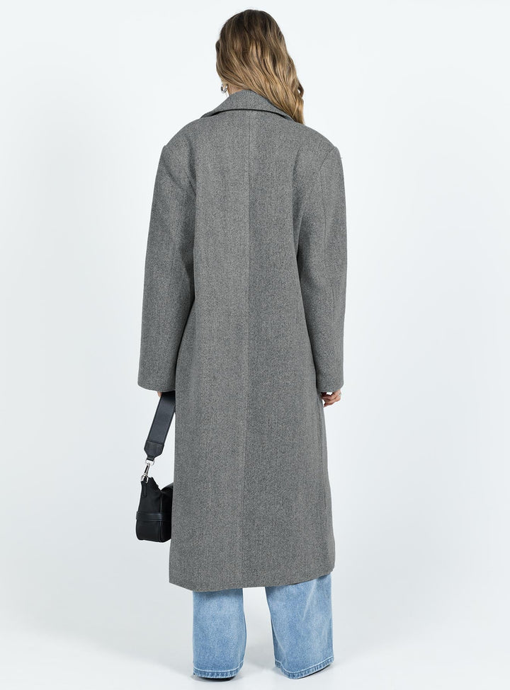 Irene | Women’s long trench coat with lapel collar and front button fastening