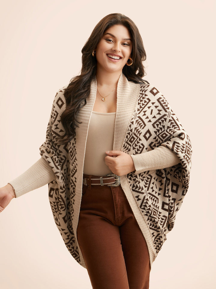 Valerie | Women’s geometric knit shawl cardigan