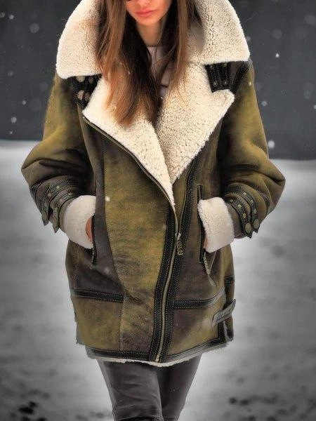 Ramona | Women’s faux shearling aviator jacket