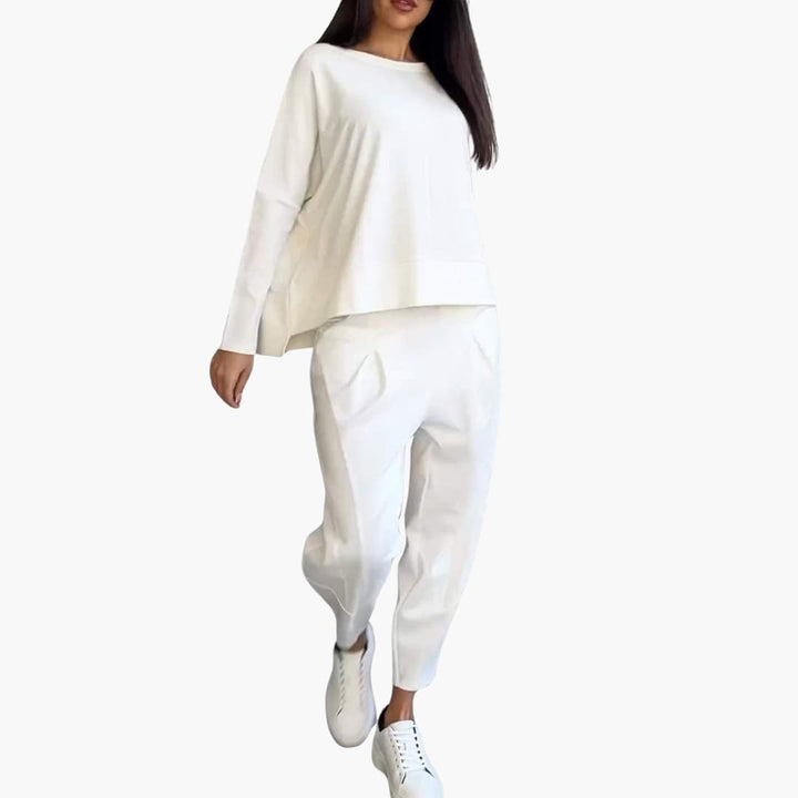 Nova | Women’s two-piece set with long-sleeve top and high-waist trousers