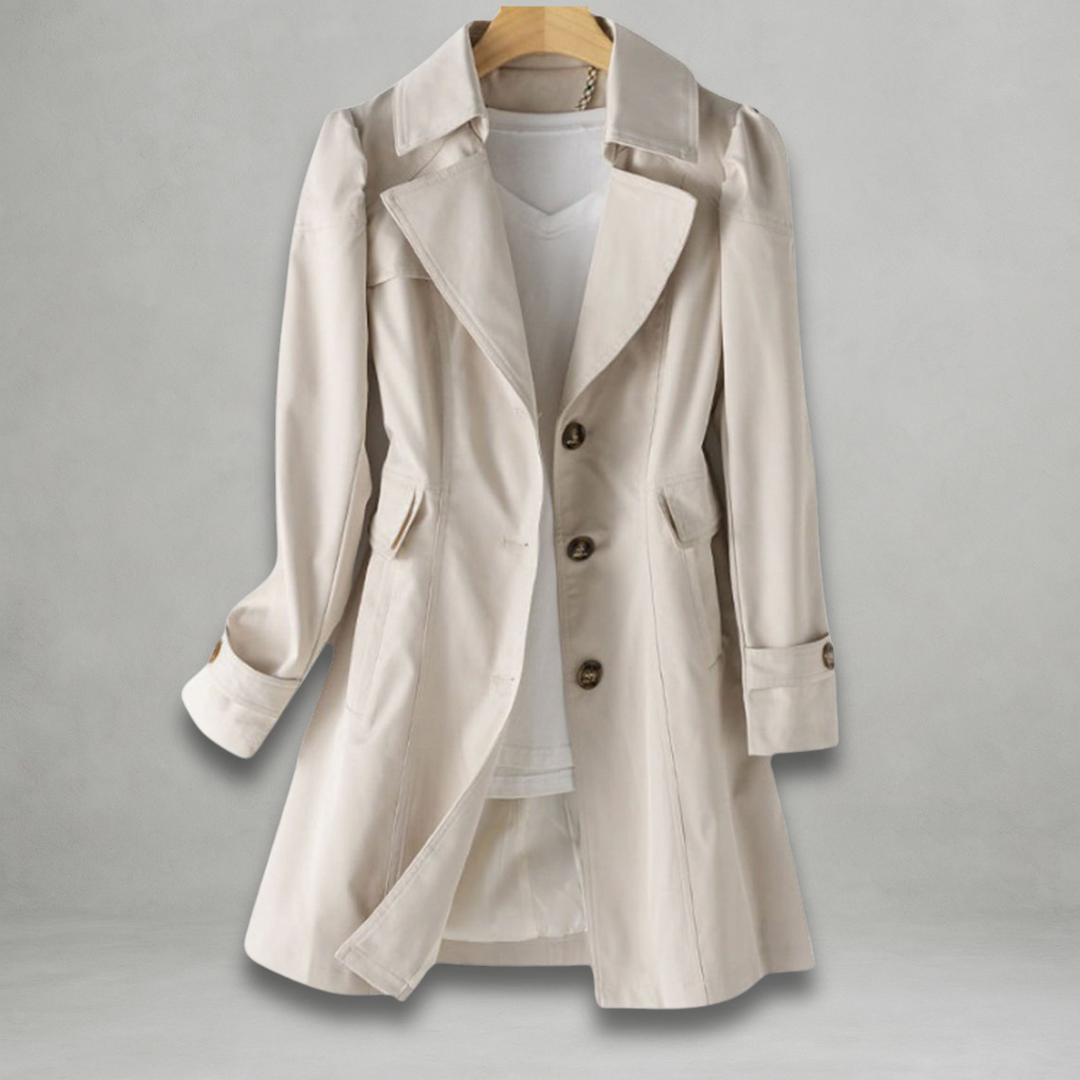 Daniela | Women’s classic tailored coat with structured lapel collar
