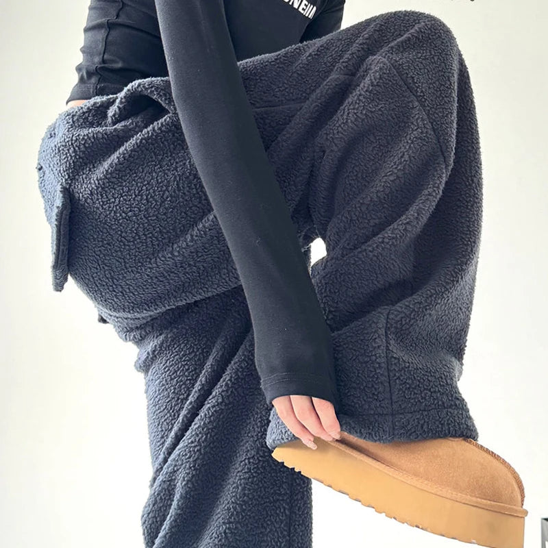 Luisa | Women’s fleece wide-leg lounge pants