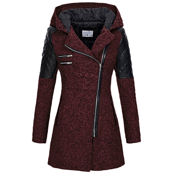 Arely | Women’s tweed & quilted hooded coat