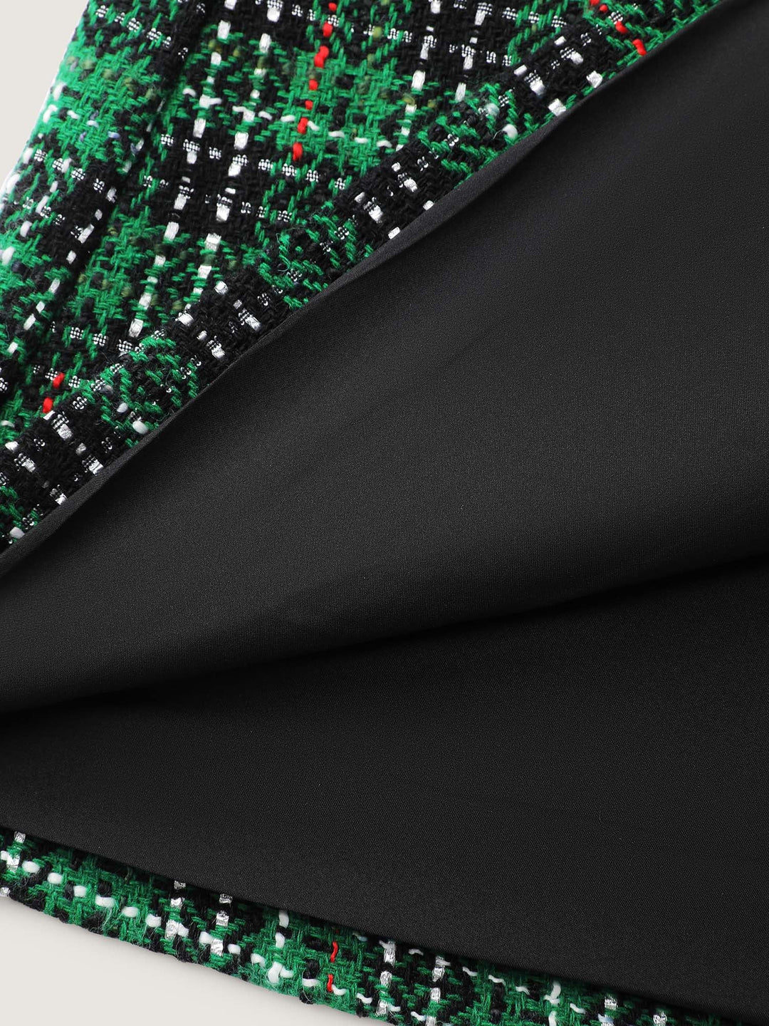 Genevieve | Women’s plaid double-breasted tweed blazer