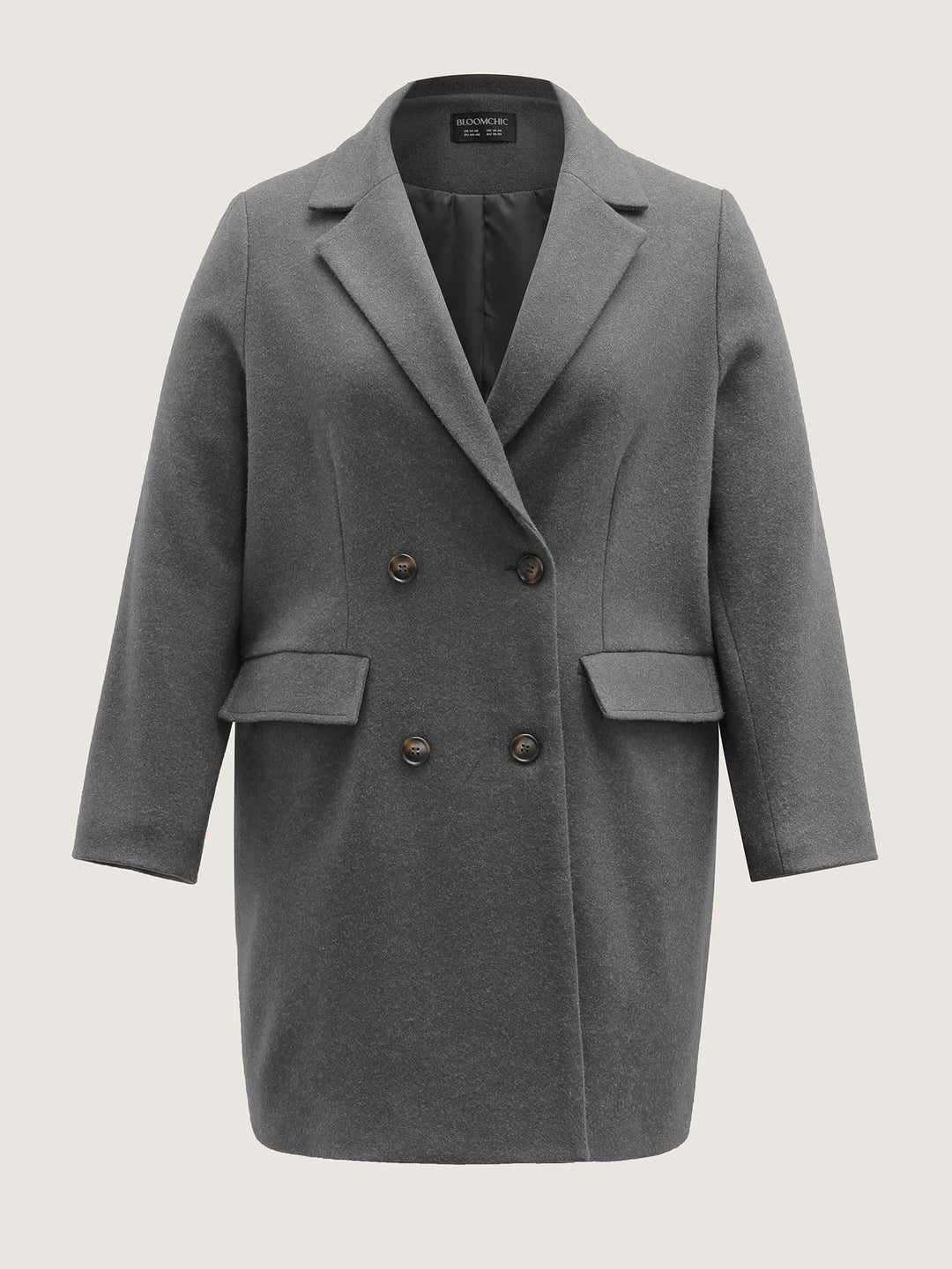 Kaia | Women's double-breasted suit collar buttons pockets coat