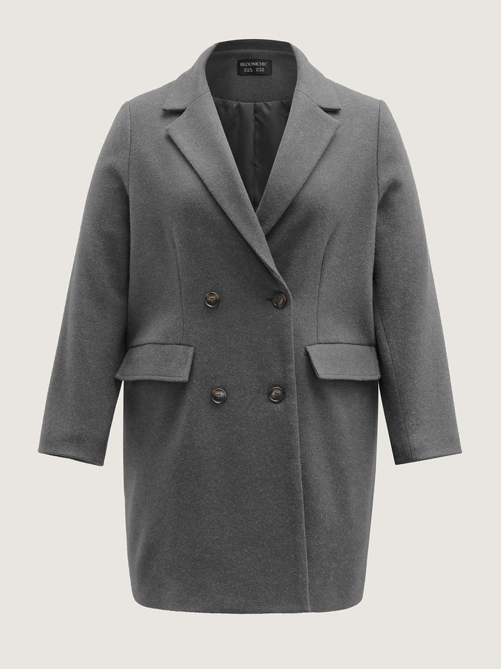 Kaia | Women's double-breasted suit collar buttons pockets coat