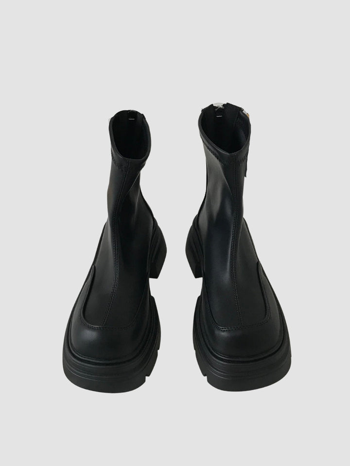 Celine | Women's black thick slim boots