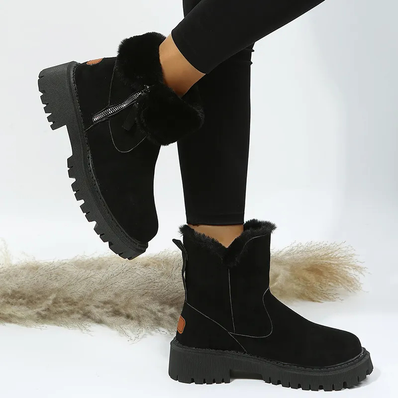 Logan | Women’s faux fur lined chunky winter ankle boots