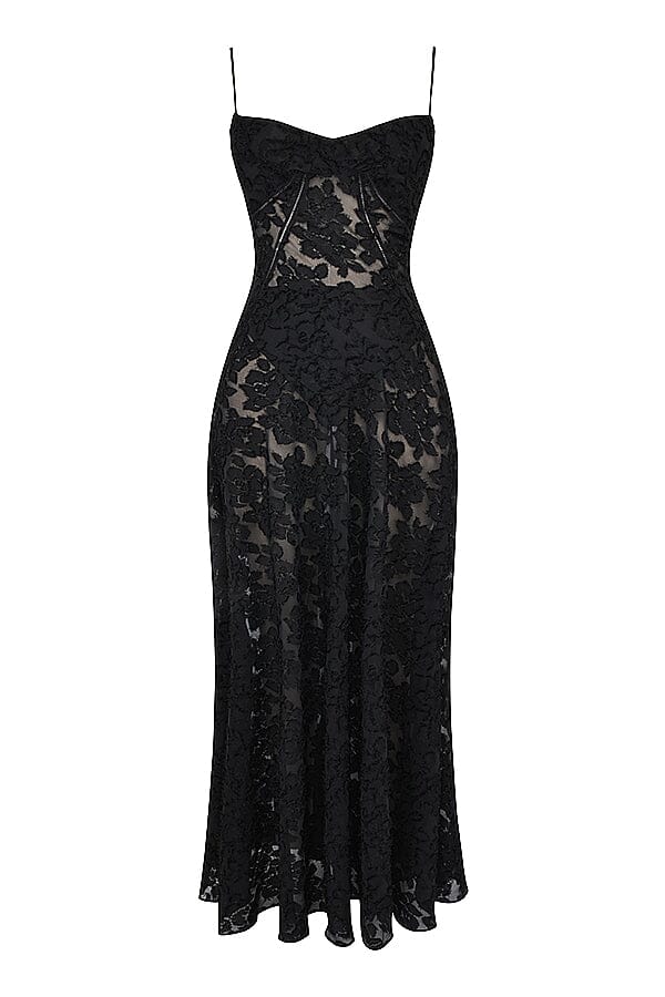 Serena | Elegant evening floral maxi dress