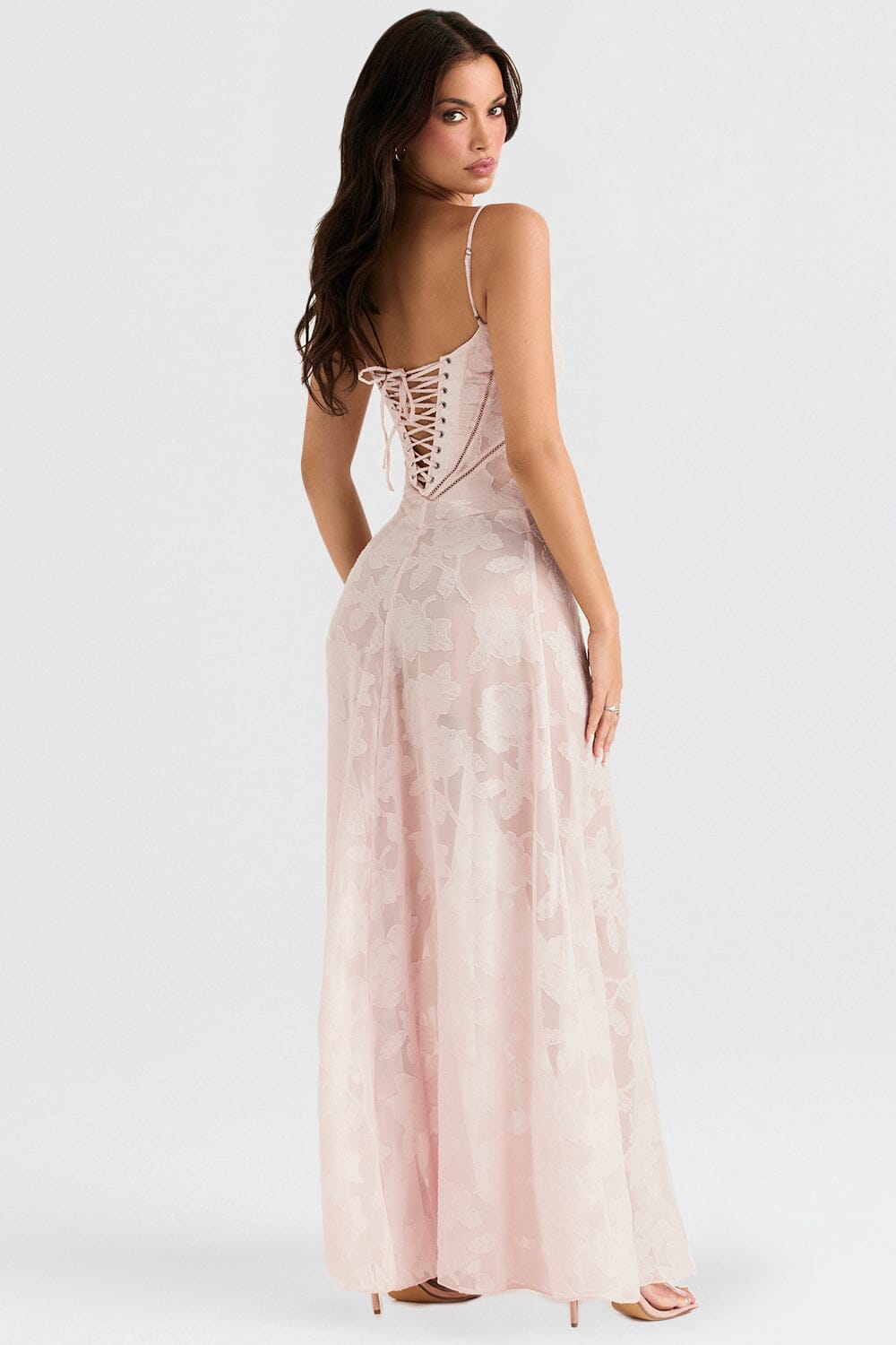 Serena | Elegant evening floral maxi dress