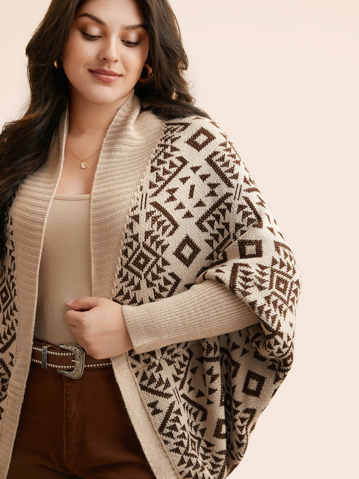 Valerie | Women’s geometric knit shawl cardigan