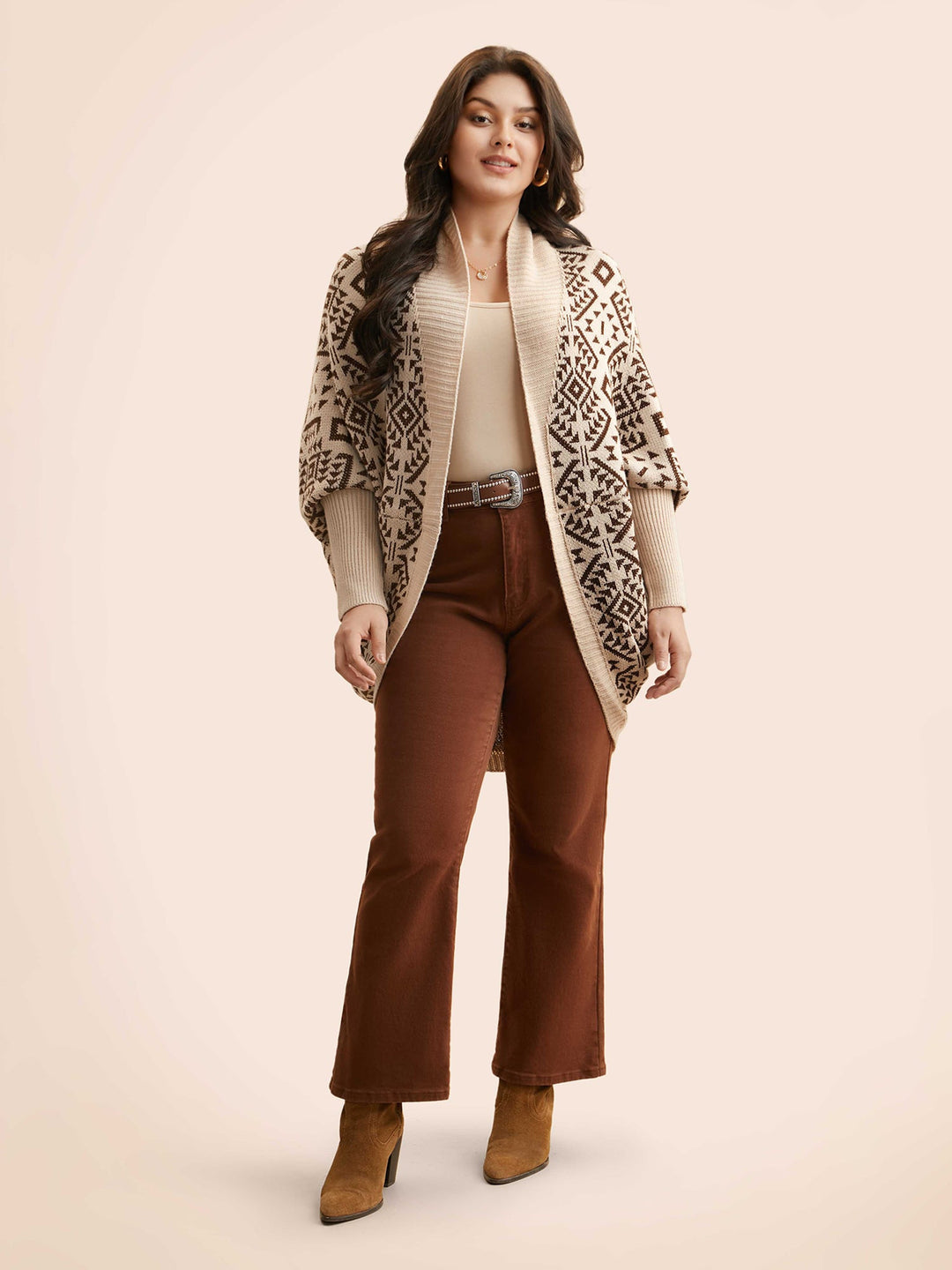 Valerie | Women’s geometric knit shawl cardigan