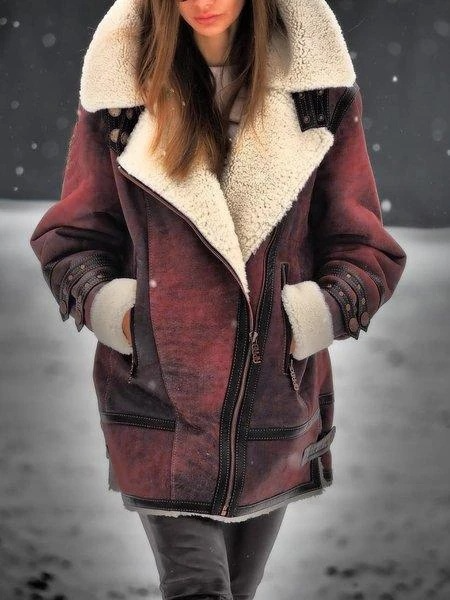 Ramona | Women’s faux shearling aviator jacket