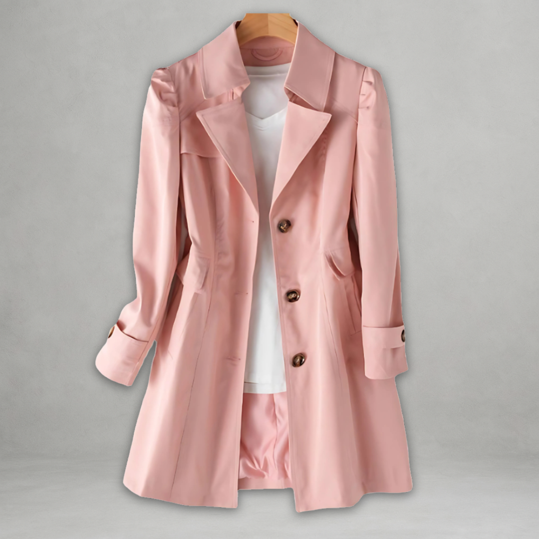 Daniela | Women’s classic tailored coat with structured lapel collar