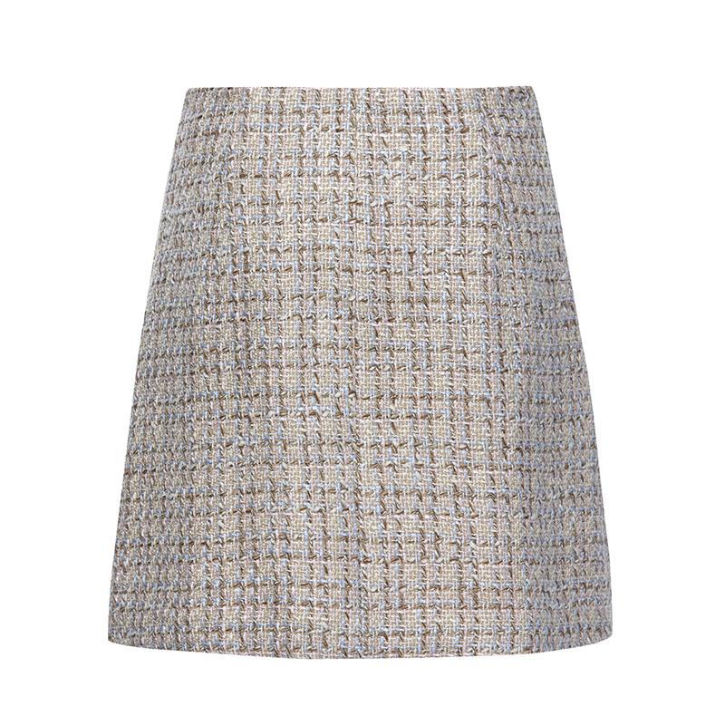 Hallie | Women's A-line woolen tweed mini skirt