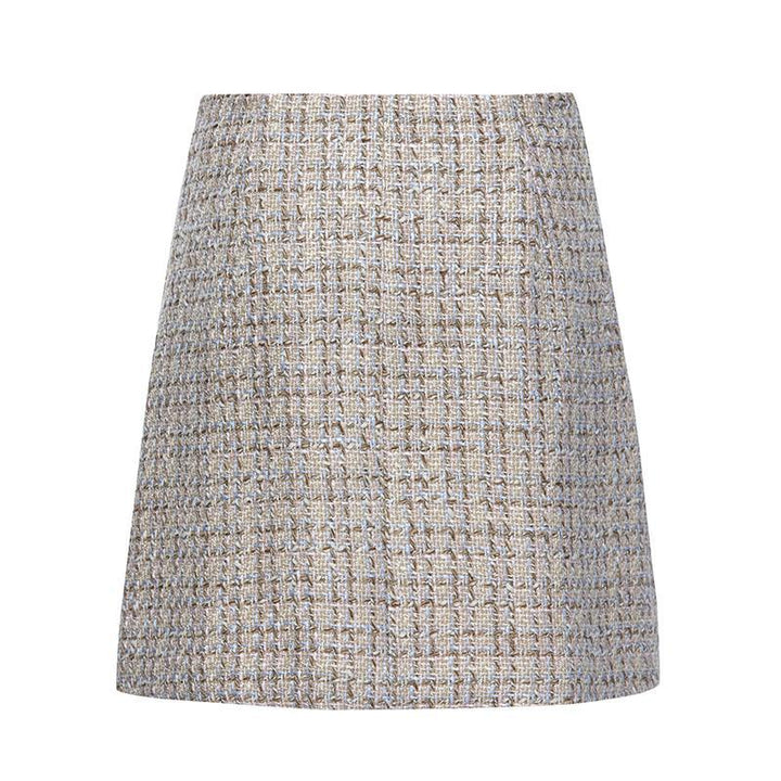 Hallie | Women's A-line woolen tweed mini skirt
