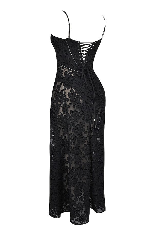 Serena | Elegant evening floral maxi dress