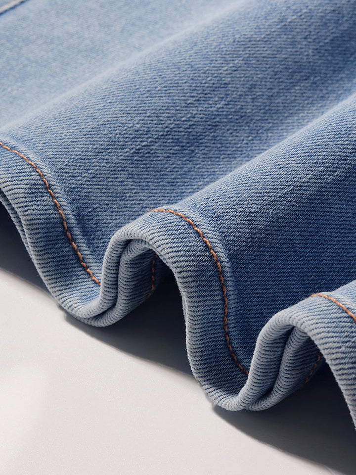 Elouise | Women’s high-waist denim midi skirt with front slit