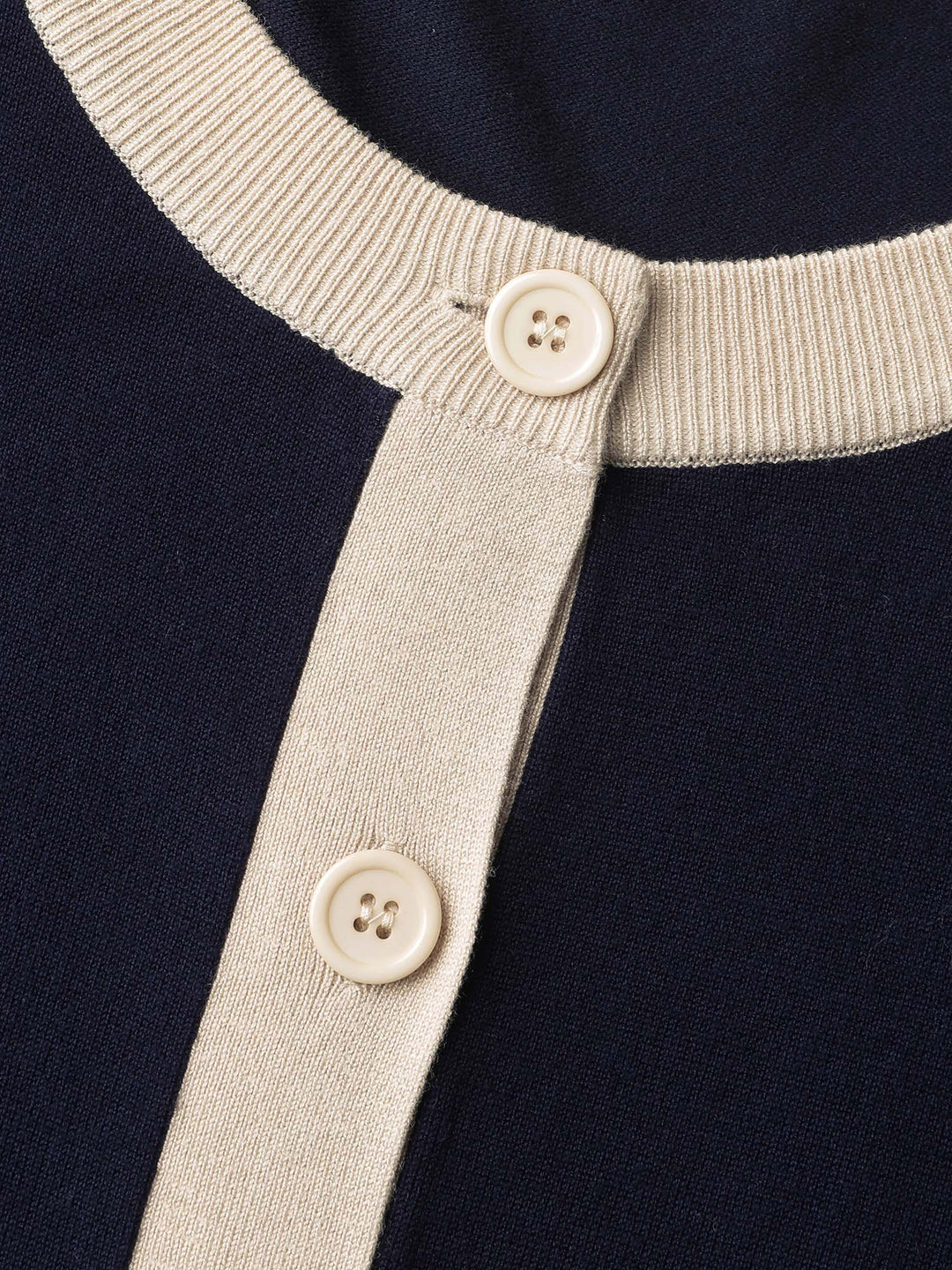 Lucia | Women’s button-front contrast trim knit cardigan