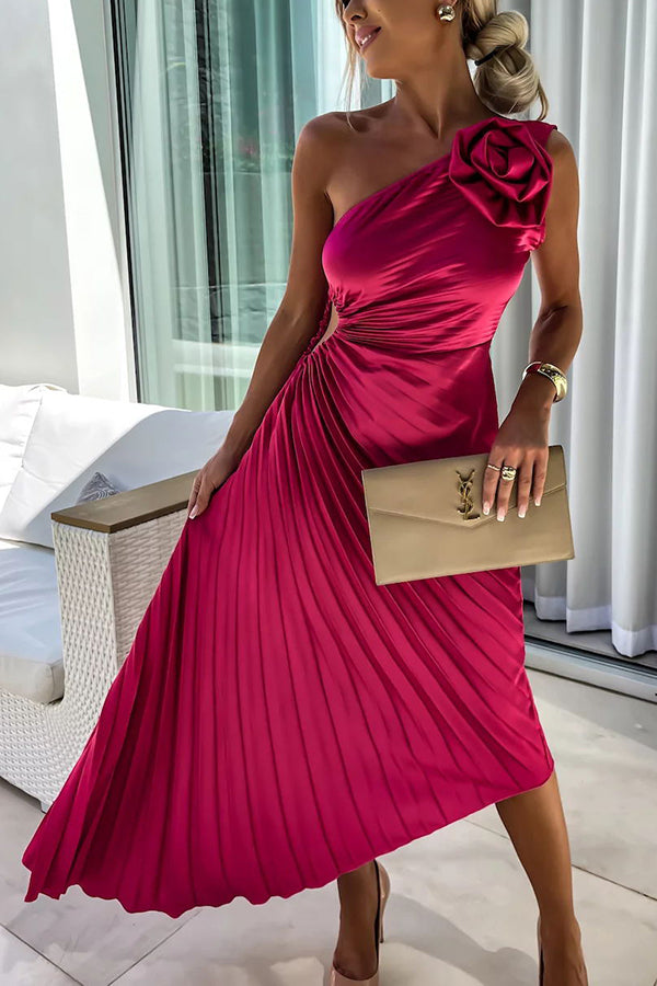 Ara | Women’s maxi gala dress with one-shoulder design and floral