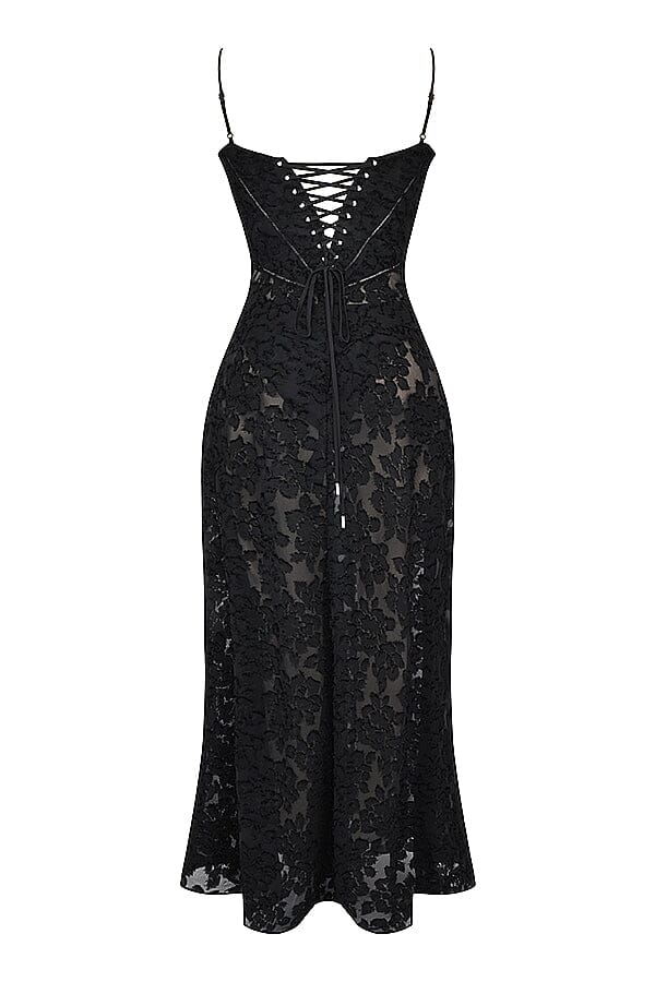 Serena | Elegant evening floral maxi dress