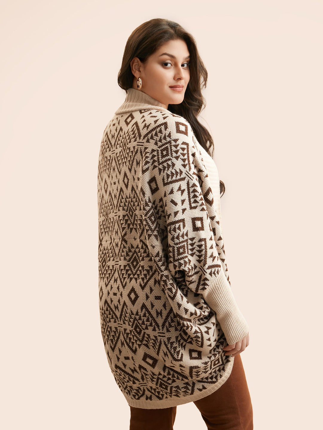 Valerie | Women’s geometric knit shawl cardigan