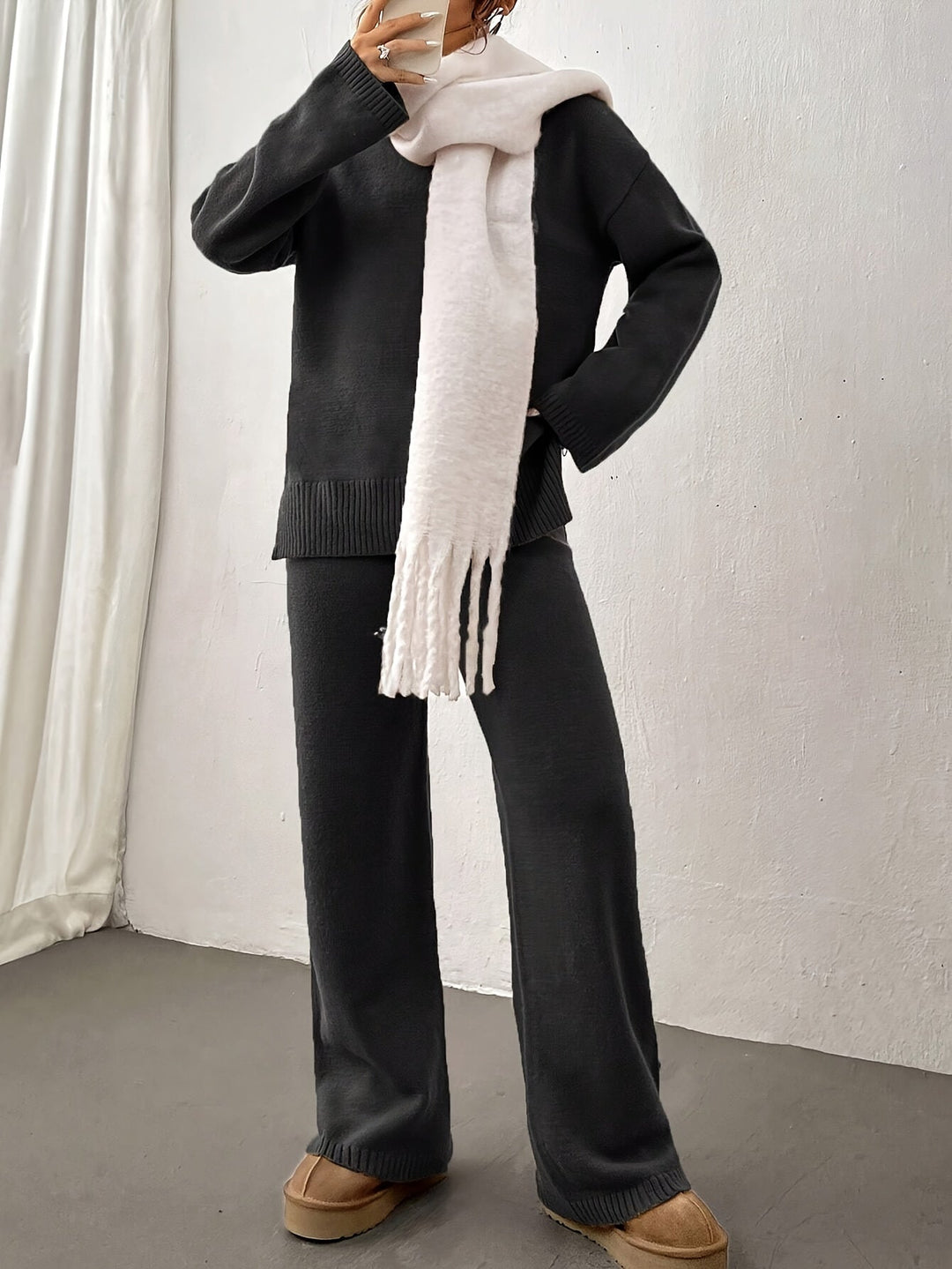 Iris | Women’s rib knit outfit set with flattering fit and modern style