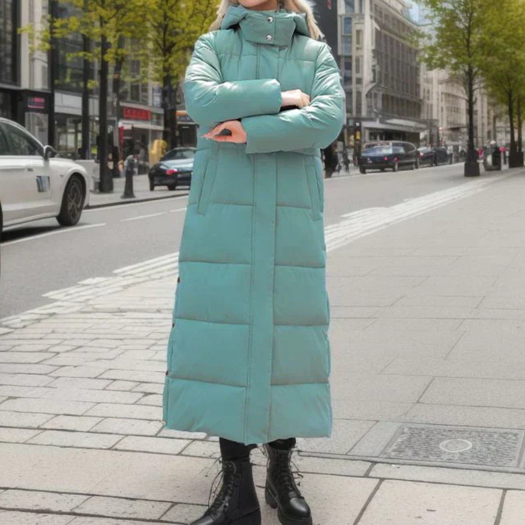 Noree | Women’s long padded winter coat with hood