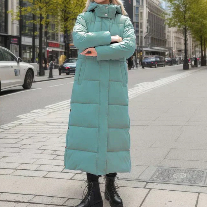 Noree | Women’s long padded winter coat with hood
