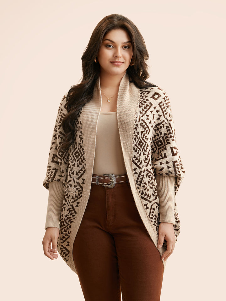 Valerie | Women’s geometric knit shawl cardigan