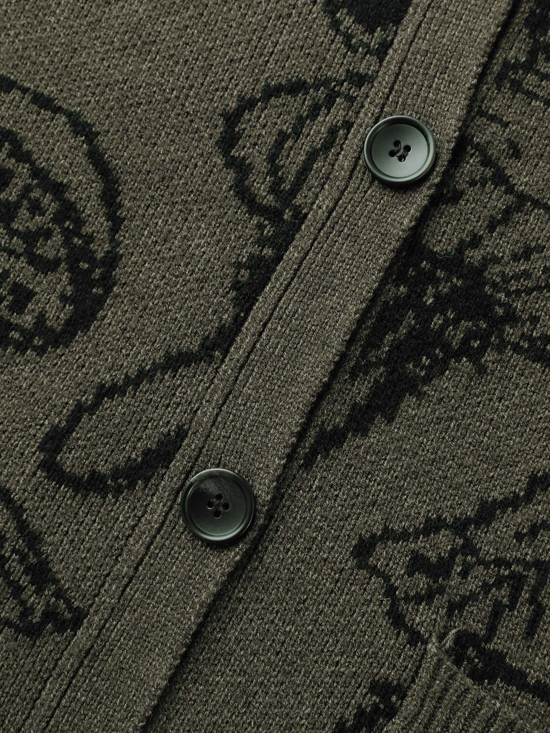 Esther | Women’s button-up knit cardigan with embroidered details and patch pockets