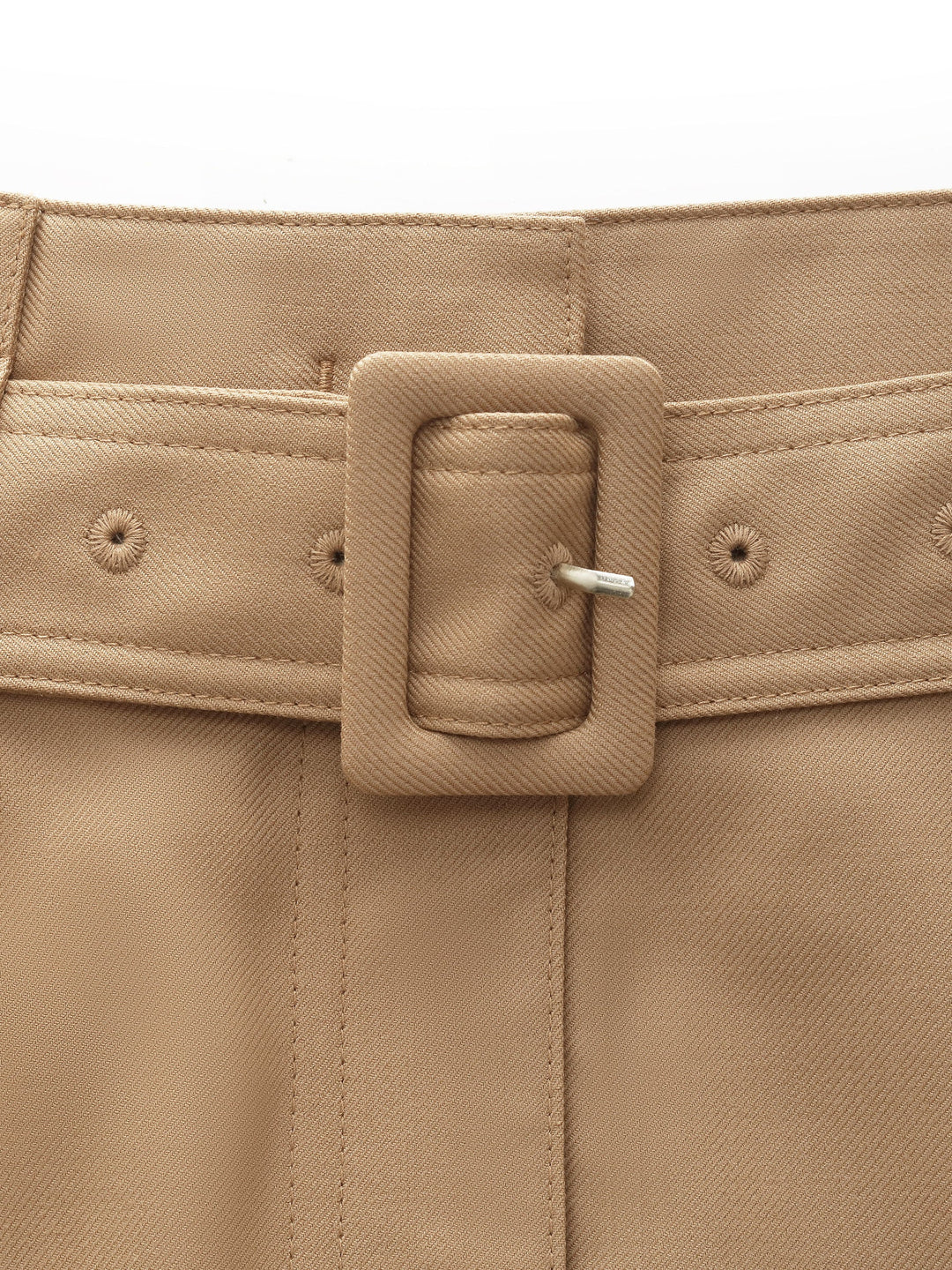 Noelle | Women's worsted wool gathered waist flared skirt with belt