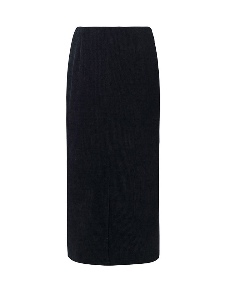 Rory | Women’s straight knitted midi skirt with slit