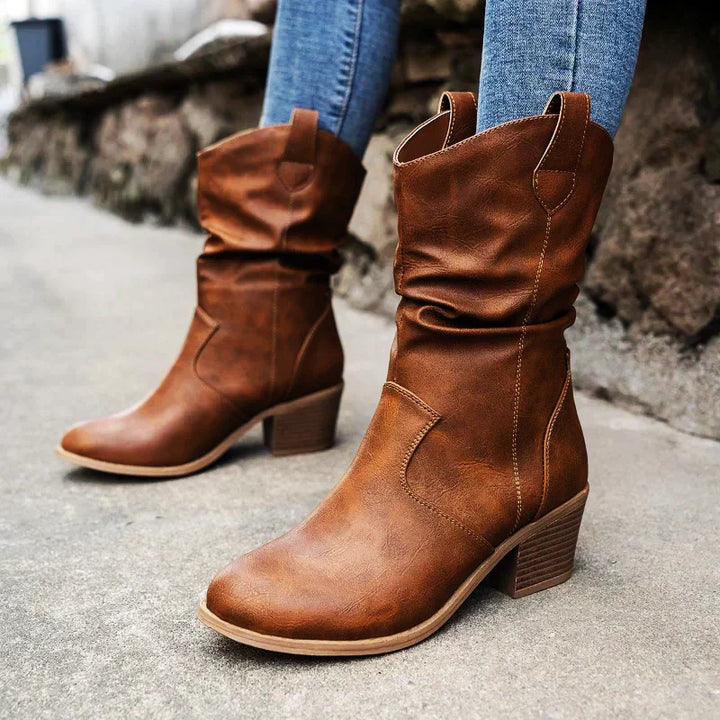 Maisie | Low-heel slip-on cowboy boots