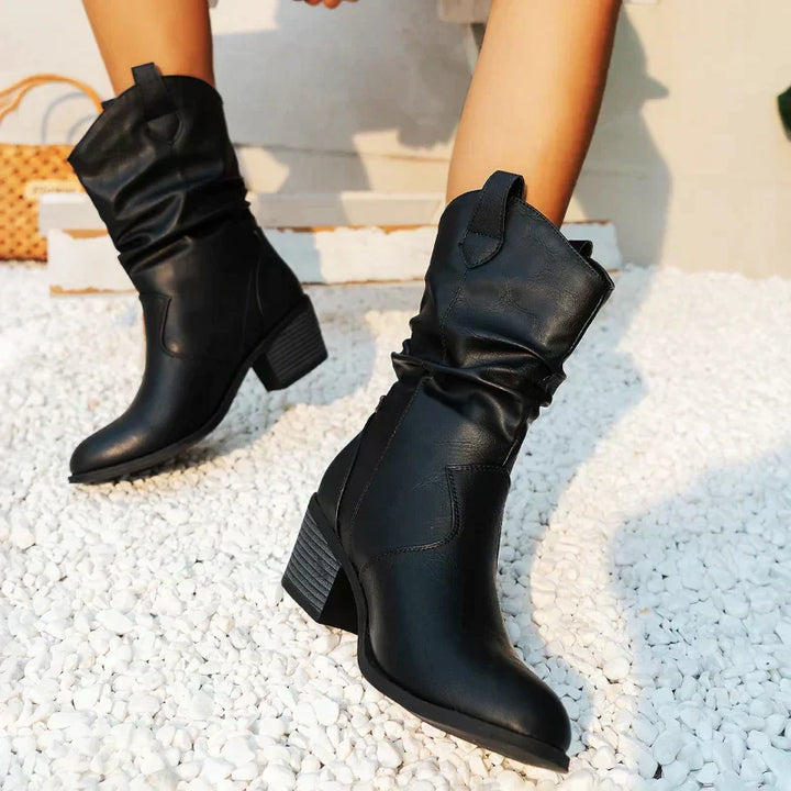 Maisie | Low-heel slip-on cowboy boots