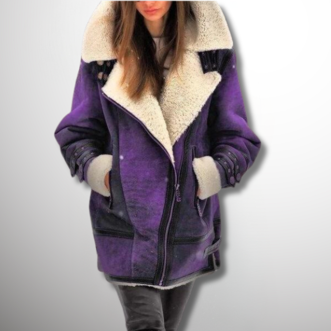 Ramona | Women’s faux shearling aviator jacket