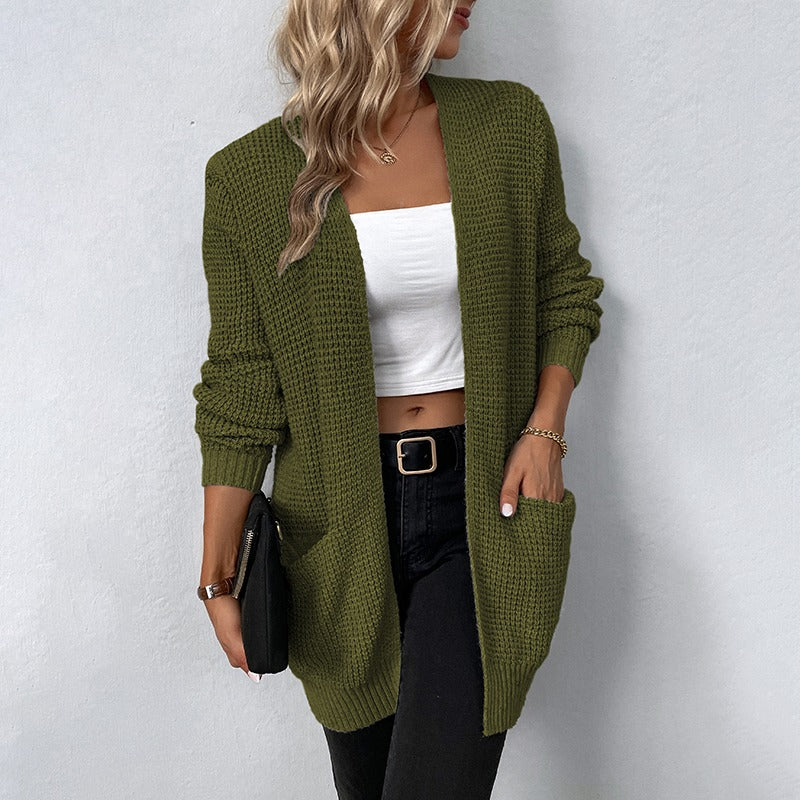 Amelia | Women’s open-front knit cardigan with pockets