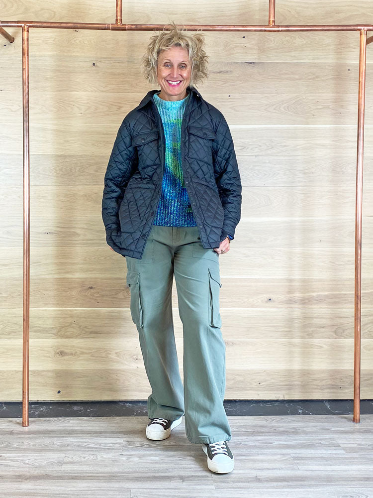 Alina | Women’s diamond quilted jacket with multiple front pockets