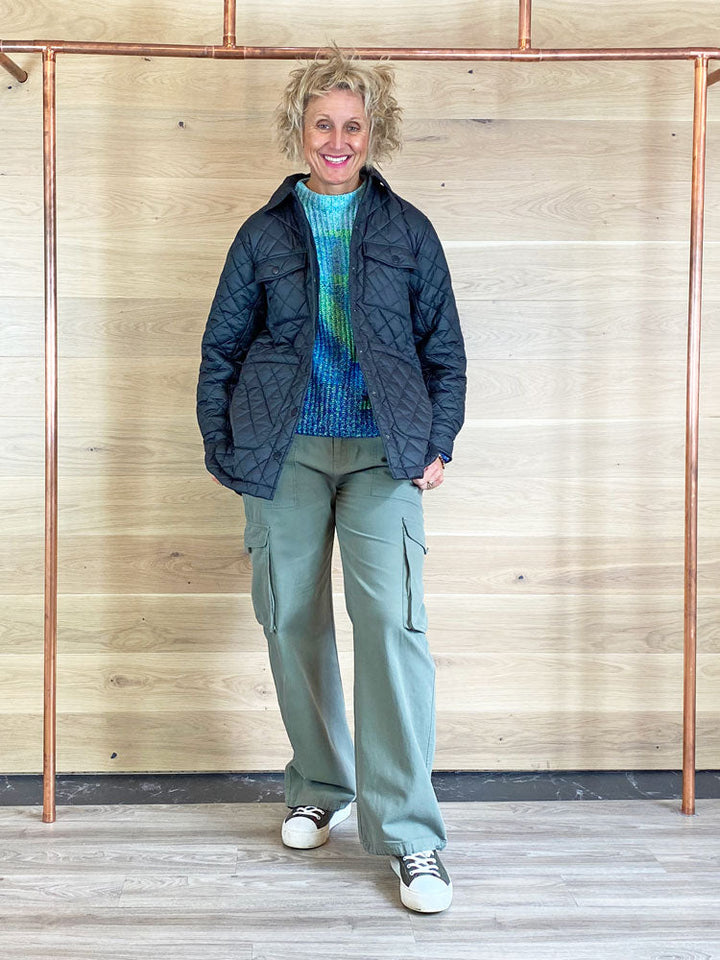 Alina | Women’s diamond quilted jacket with multiple front pockets