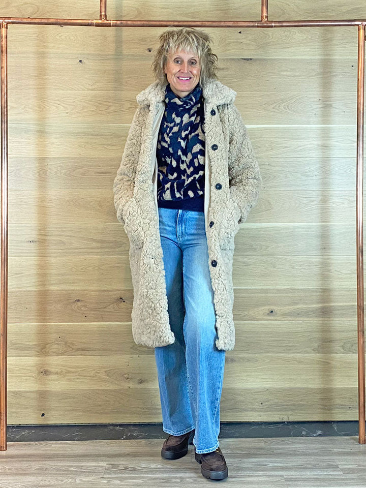 Serenity | Women’s long faux shearling teddy coat