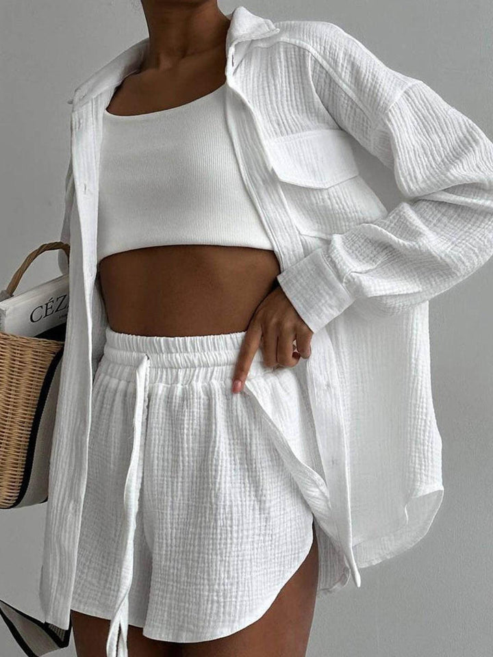 Lindy | Women’s two-piece casual set with shorts and shirt