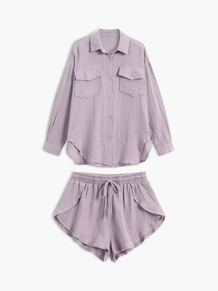 Lindy | Women’s two-piece casual set with shorts and shirt