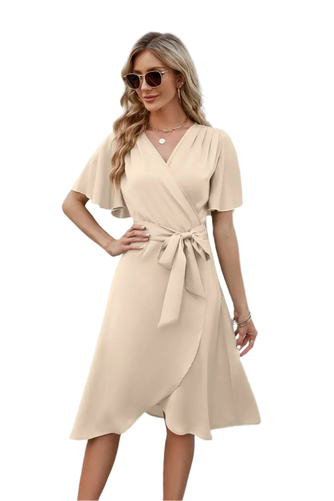Alirra | Women's summer dress with flowing silhouette and v-neckline
